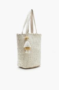 Natural Woven Tote Bag