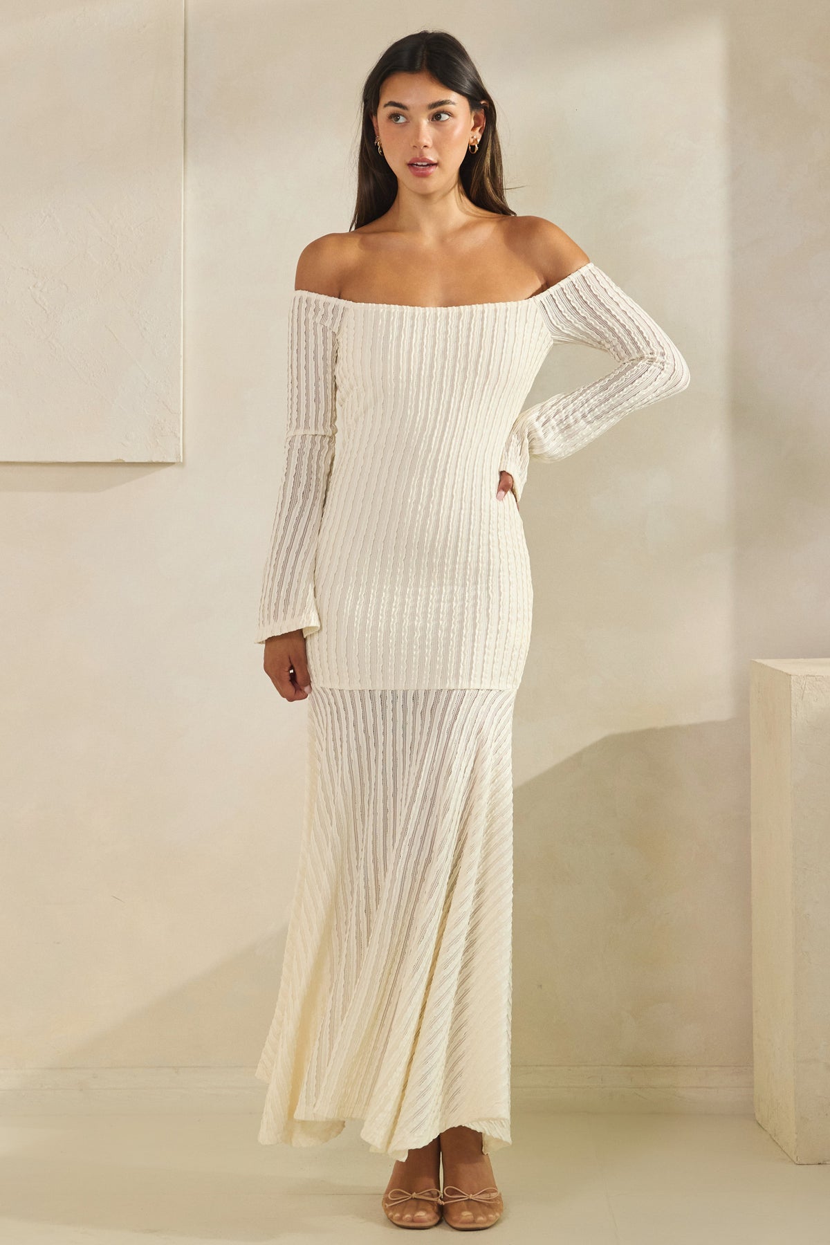 Off Shoulder Maxi Dress