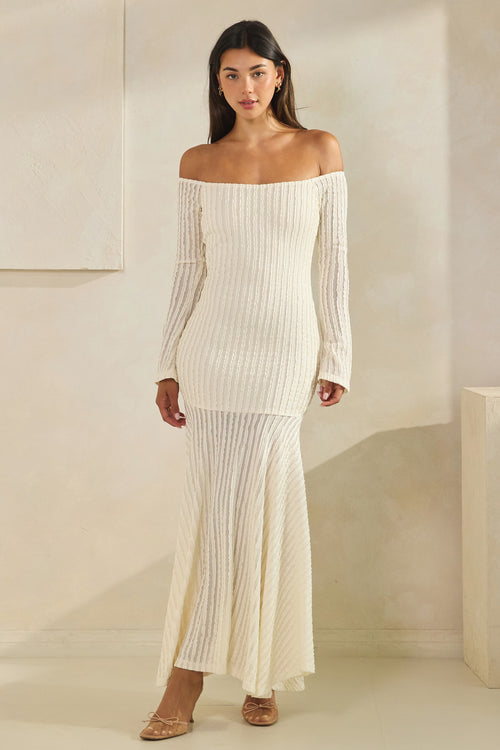 long sleeve maxi dress off shoulder Off Shoulder Maxi Dress – Clover Tiger