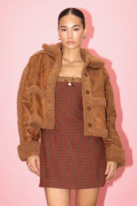 Faux Suede Shearling Jacket